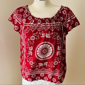 Talbots bandanna top size Med. Excellent pre-owned condition. Like new